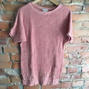 Loft EUC short sleeve sweater in salmon